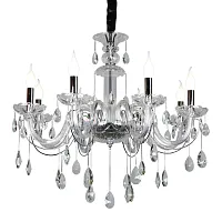 Люстра подвесная Valledoria OML-70203-08 Omnilux без плафона на 8 ламп, основание хром прозрачное в стиле классический Люстра подвесная Valledoria OML-70203-08 Omnilux без плафона на 8 ламп, основание хром прозрачное в стиле классический